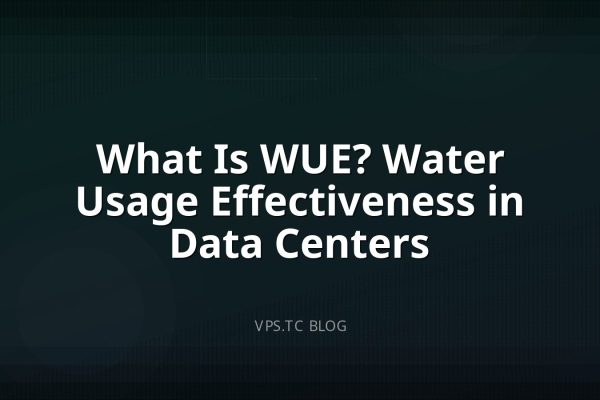 What Is WUE? Water Usage Effectiveness in Data Centers